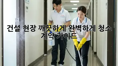 건설 현장 깨끗하게, 완벽하게: 청소 계약 가이드